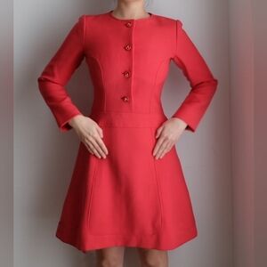 Louis Feraud Coral-Red Dress, Size xs
